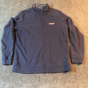 Vineyard Vines The Shep Shirt Navy Quarter Zip Pullover Sweatshirt Medium